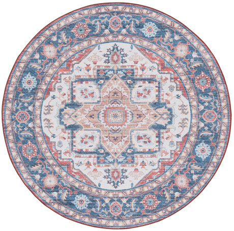 Safavieh Tucson 6'-0" x 6'-0" Rug in Rust / Blue
