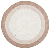 Safavieh Braided 5'-0" x 5'-0" Rug in Beige / Ivory