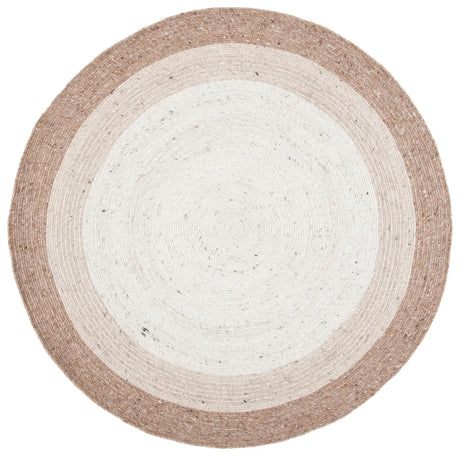 Safavieh Braided 5'-0" x 5'-0" Rug in Beige / Ivory