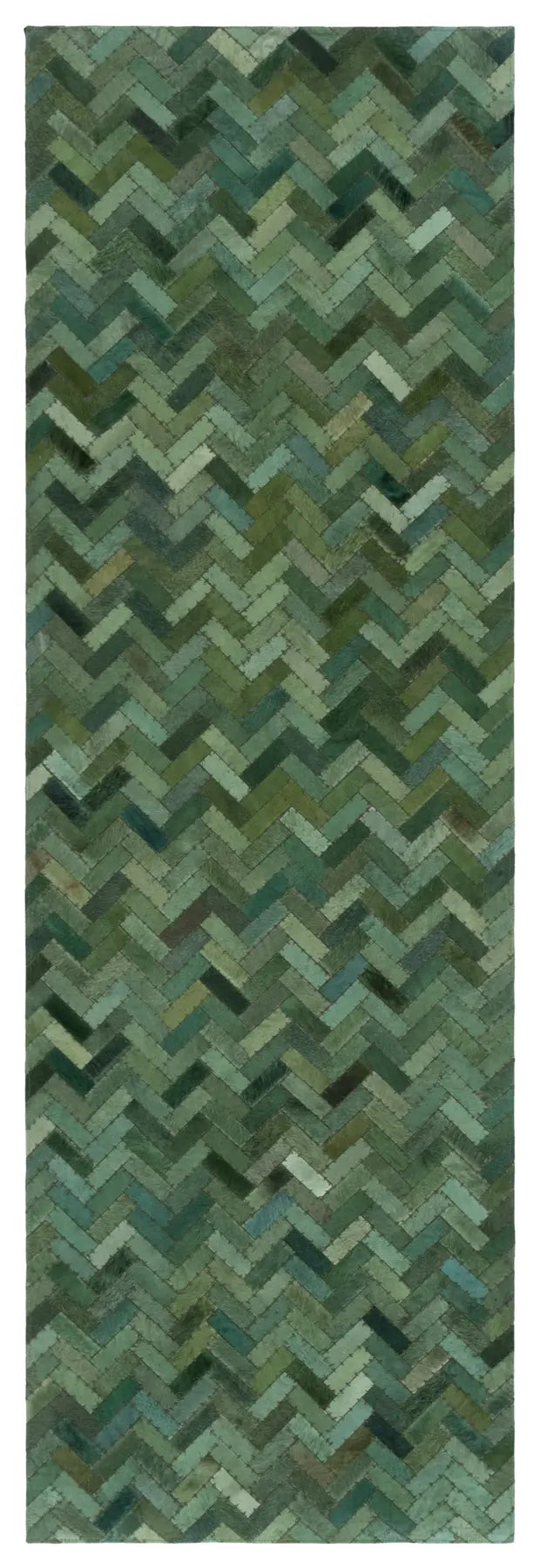 Safavieh Studio Leather 2'-3" x 7'-0" Rug in Green
