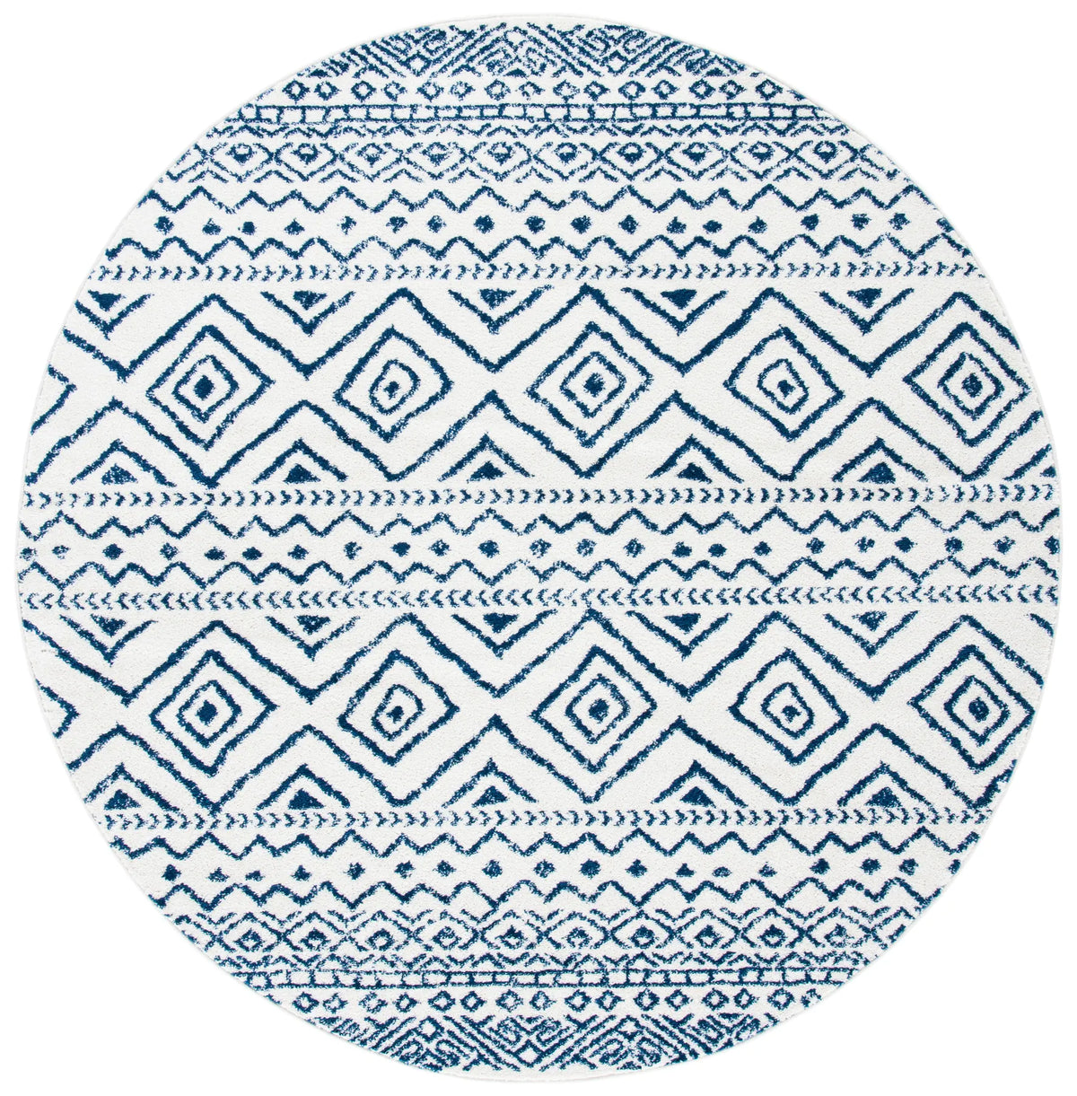 Safavieh Tulum 5'-0" x 5'-0" Rug in Ivory / Navy