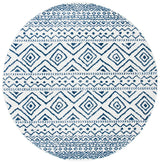 Safavieh Tulum 5'-0" x 5'-0" Rug in Ivory / Navy