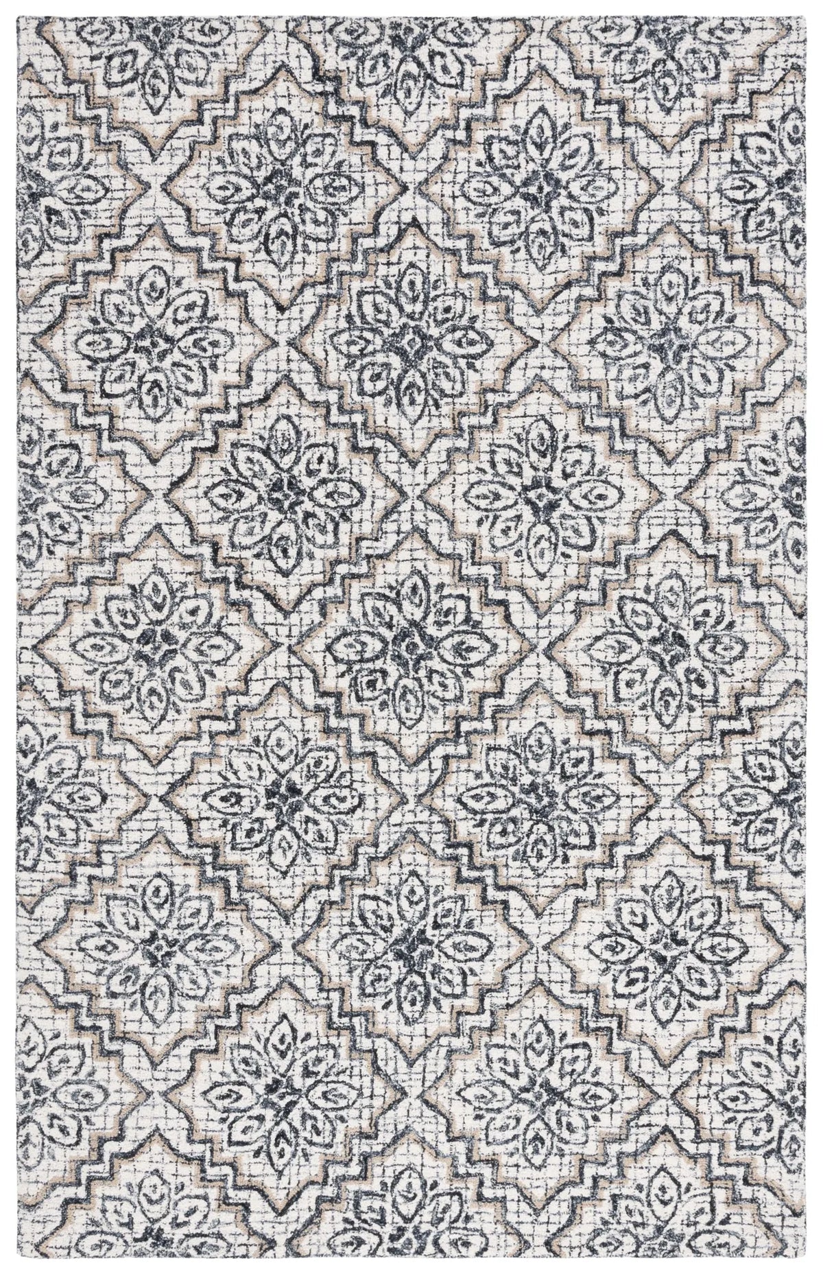 Safavieh Abstract 4'-0" x 6'-0" Rug in Ivory / Navy