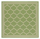 Safavieh Courtyard 6'-7" x 6'-7" Rug in Green / Beige