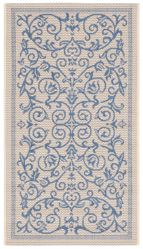 Safavieh Courtyard 2'-0" x 3'-7" Rug in Natural / Blue