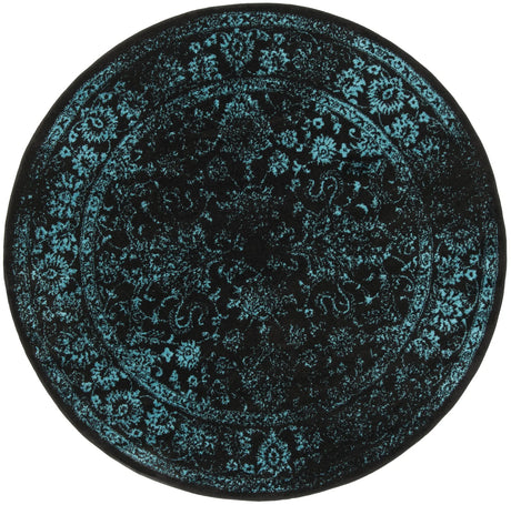 Safavieh Adirondack 6'-0" x 6'-0" Rug in Black / Teal