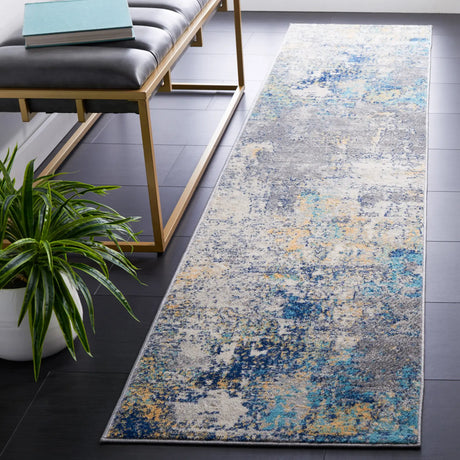 Safavieh Jasper 100 2'-0" x 9'-0" Rug in Grey / Blue