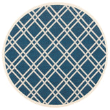 Safavieh Courtyard 5'-3" x 5'-3" Rug in Navy / Beige