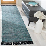 Safavieh Montauk 2'-3" x 9'-0" Rug in Turquoise / Black