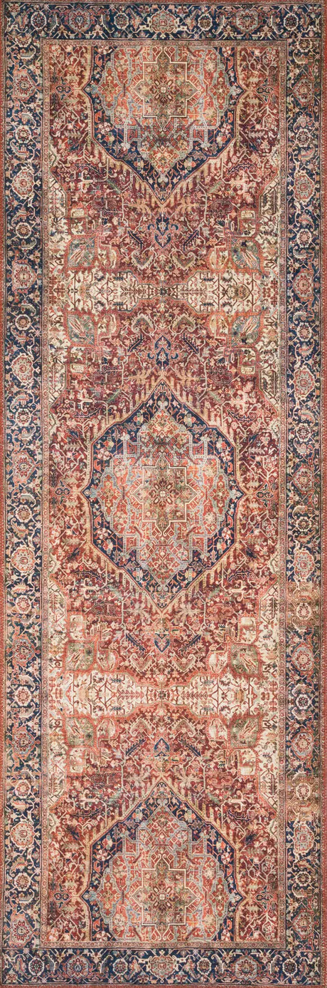 Loloi Layla Lay-08 Red / Navy Rugs - runner flat