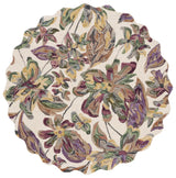 Safavieh Blossom 6'-0" x 6'-0" Rug in Ivory / Plum