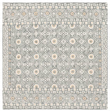 Safavieh Micro-Loop 5'-0" x 5'-0" Rug in Silver / Ivory