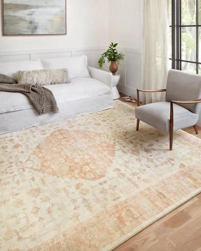 Loloi Rosette Ros-03 Ivory/Terracotta Rugs - room scene 2