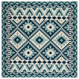 Safavieh Veranda 6'-7" x 6'-7" Rug in Turquoise / Blue