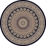 Dynamic Rugs Ancient Garden 57090 Navy Rugs - Round