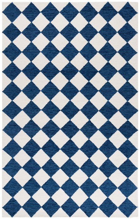 Safavieh Ebony 4'-0" x 6'-0" Rug in Navy / Ivory