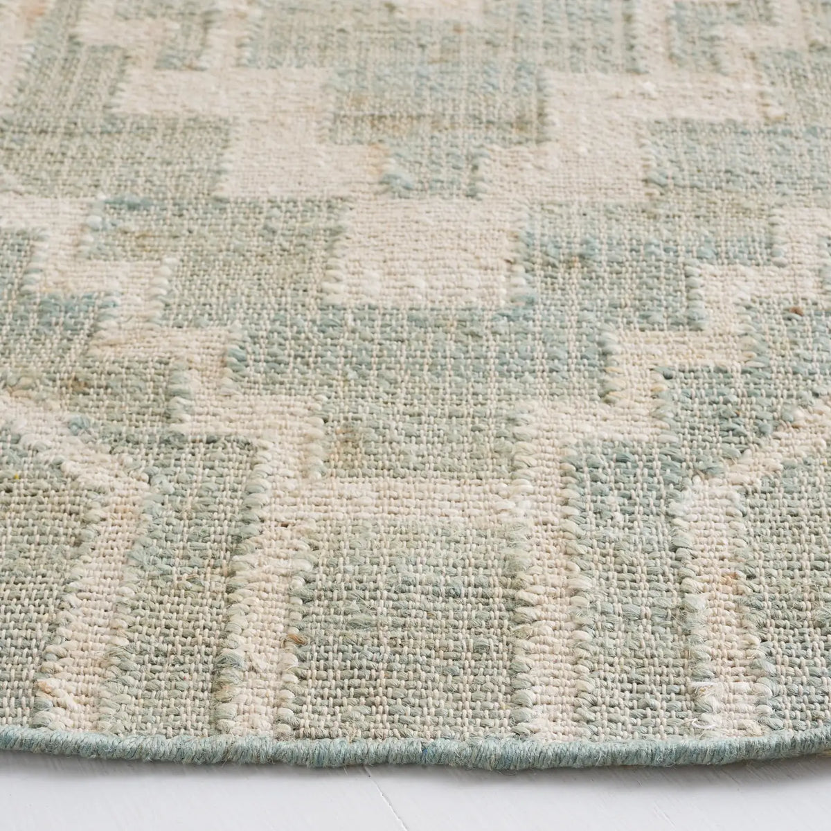 Safavieh Natural Fiber 6'-0" x 6'-0" Rug in Light Blue / Ivory