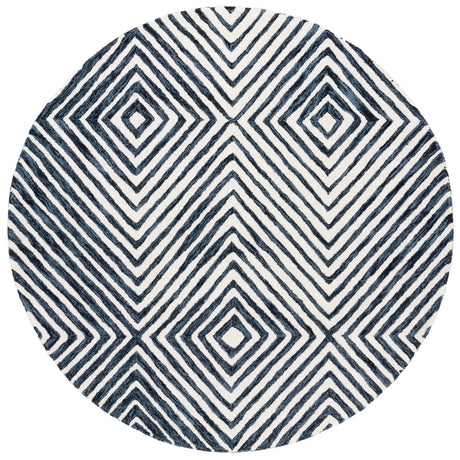 Safavieh Ebony 6'-0" x 6'-0" Rug in Navy / Ivory