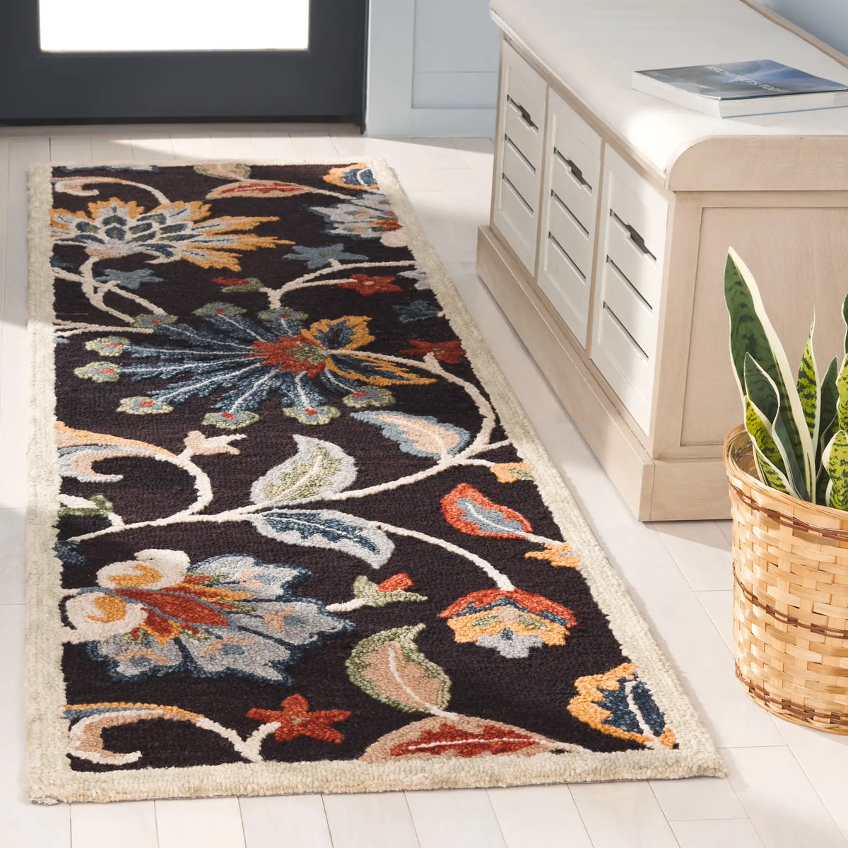 Safavieh Blossom 2'-3" x 8'-0" Rug in Brown / Yellow