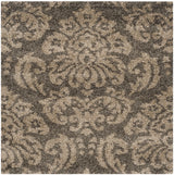 Safavieh Florida Shag 4'-0" x 4'-0" Rug in Smoke / Beige