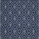 Safavieh Dhurries 6'-0" x 6'-0" Rug in Navy / Ivory