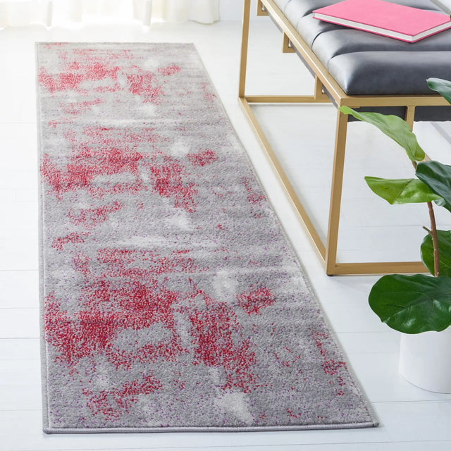 Safavieh Skyler 2'-0" x 8'-0" Rug in Grey / Red