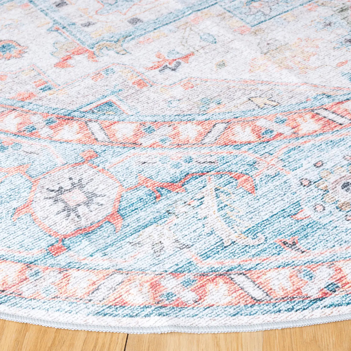 Safavieh Arizona 6'-0" x 6'-0" Rug in Turquoise / Rust