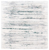Safavieh Fontana Shag  800 6'-7" x 6'-7" Rug in Ivory / Green
