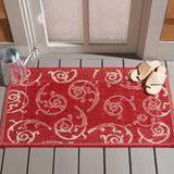 Safavieh Courtyard 2'-0" x 3'-7" Rug in Red / Natural