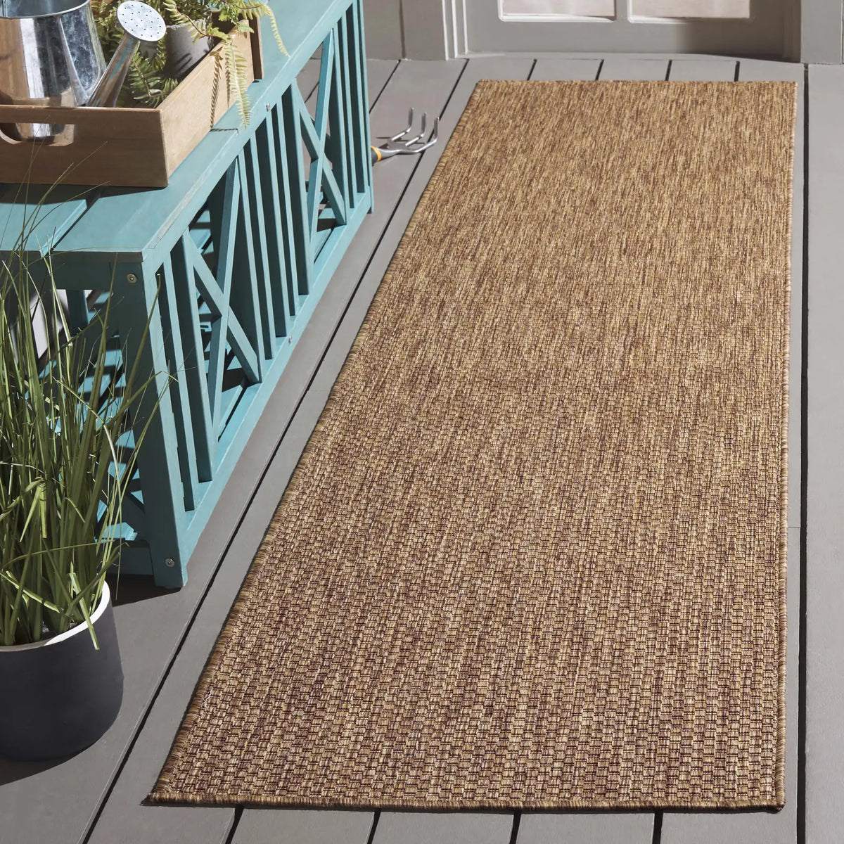 Safavieh Beach House 2'-2" x 8'-0" Rug in Brown
