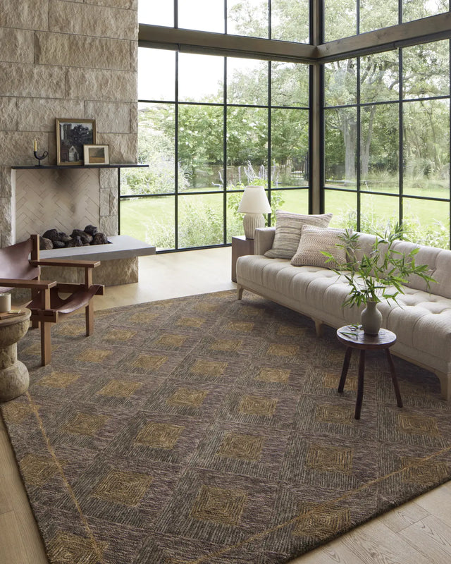 Loloi Varena Var-04 Plum/Gold Rug - room scene 1