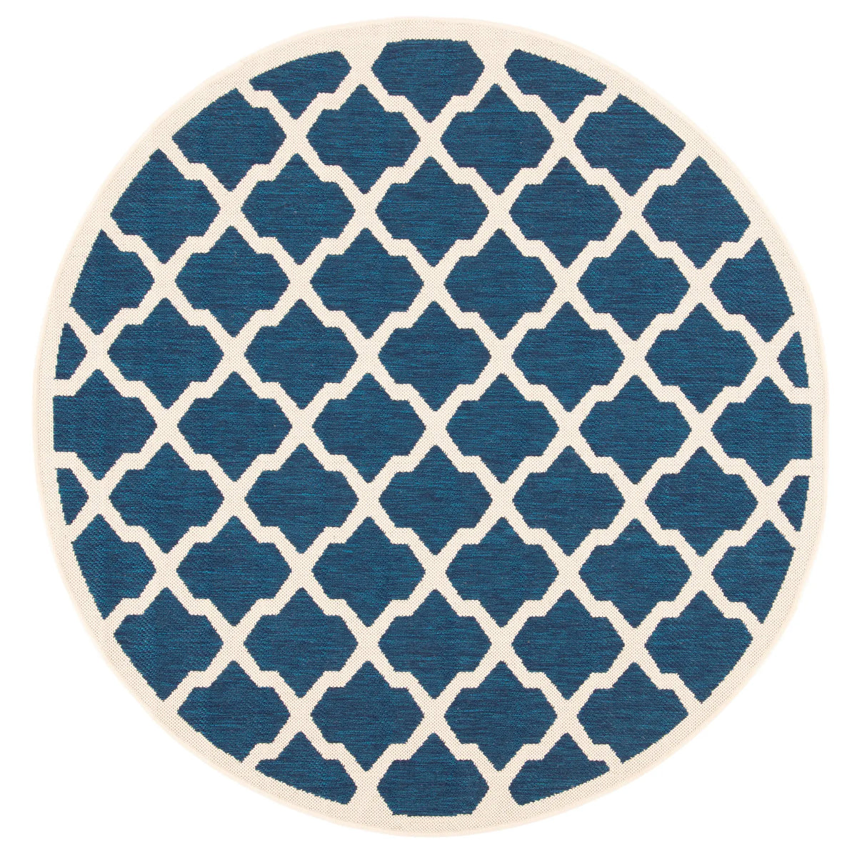 Safavieh Courtyard 5'-3" x 5'-3" Rug in Navy / Beige