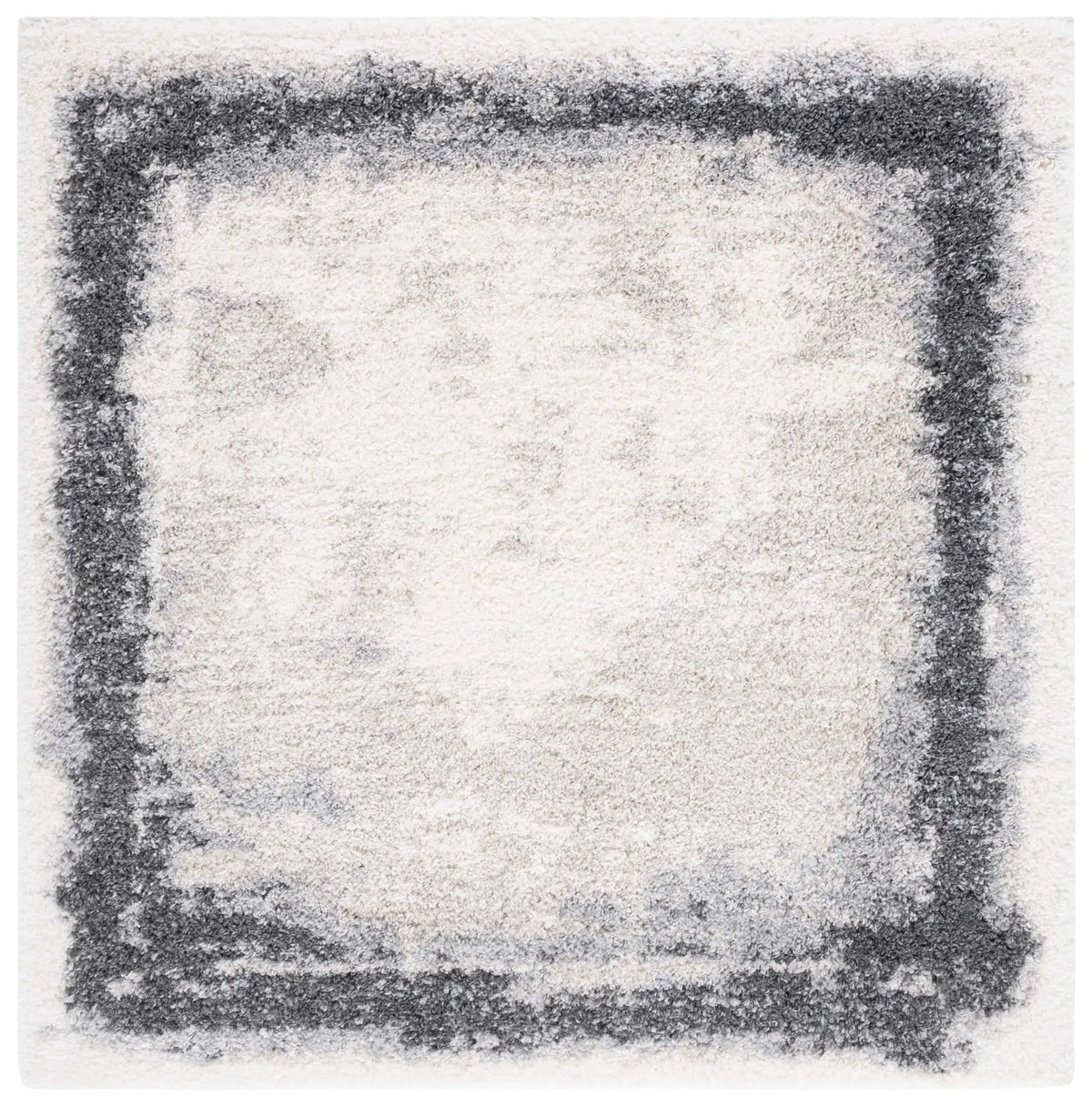 Safavieh Fontana Shag  800 6'-7" x 6'-7" Rug in Ivory / Grey