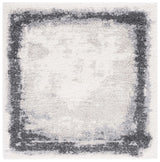 Safavieh Fontana Shag  800 6'-7" x 6'-7" Rug in Ivory / Grey