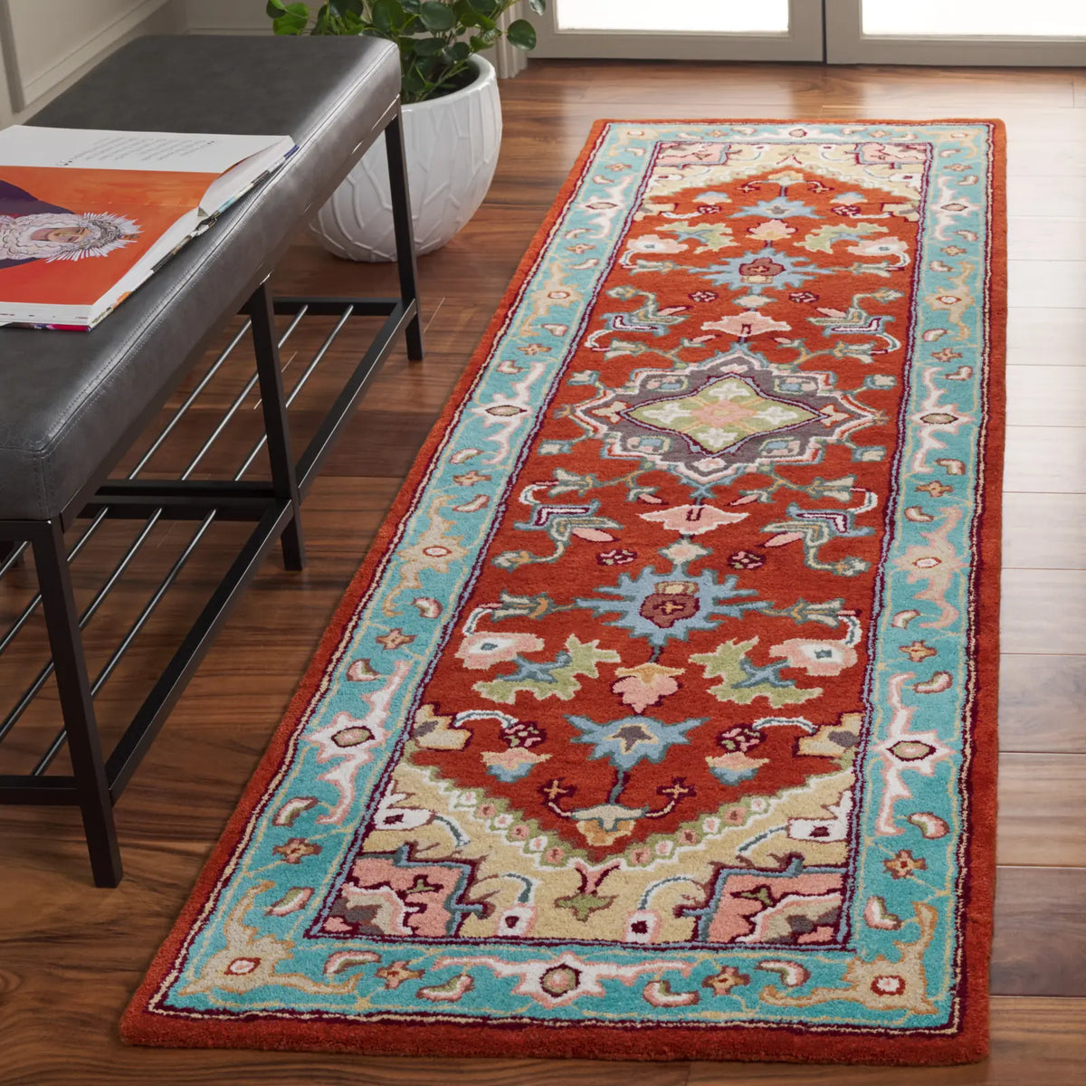 Safavieh Heritage 2'-3" x 8'-0" Rug in Red / Blue