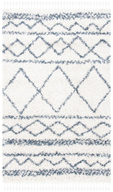 Safavieh Pro Lux Shag 400 4'-0" x 6'-0" Rug in Ivory / Blue