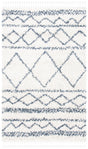 Safavieh Pro Lux Shag 400 4'-0" x 6'-0" Rug in Ivory / Blue