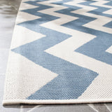 Safavieh Courtyard 6'-7" x 9'-6" Rug in Blue / Beige