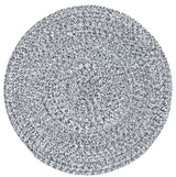 Safavieh Braided 3'-0" x 3'-0" Rug in Ivory / Black