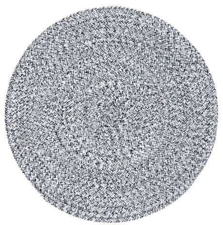 Safavieh Braided 3'-0" x 3'-0" Rug in Ivory / Black