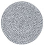 Safavieh Braided 3'-0" x 3'-0" Rug in Ivory / Black