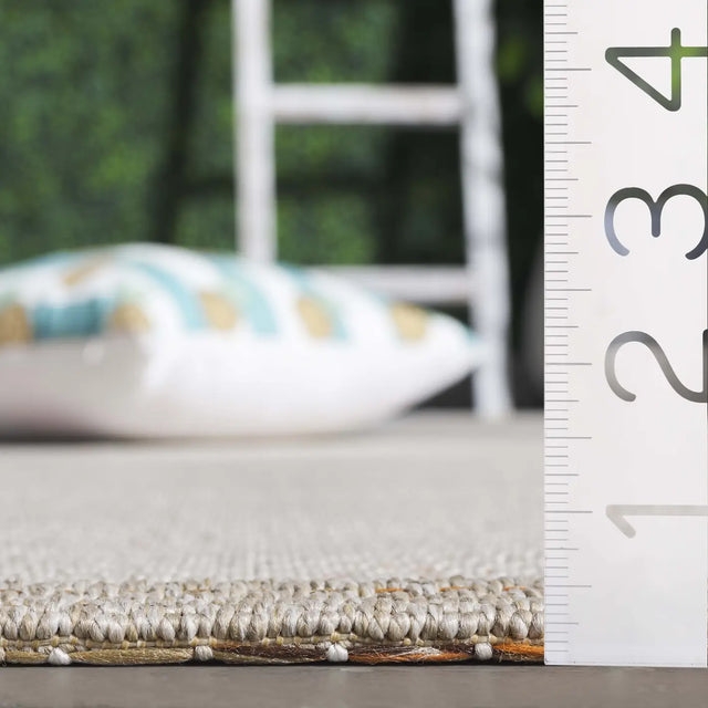 Safavieh Sisal All-Weather 4'-0" x 6'-0" Rug in Ivory / Orange Beige