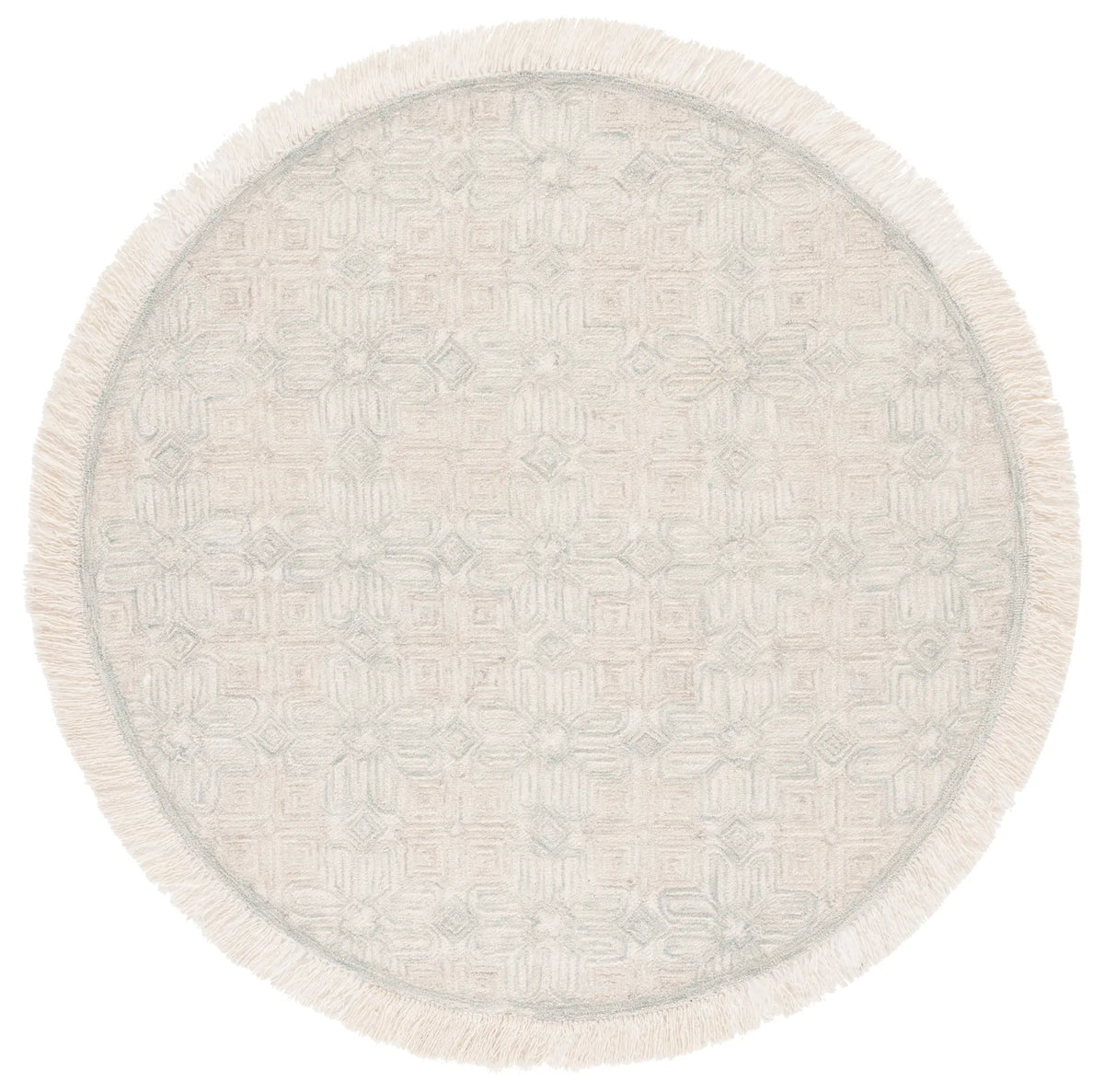 Safavieh Ikat 6'-0" x 6'-0" Rug in Ivory / Light Blue
