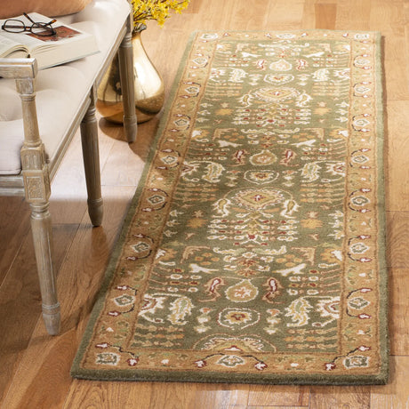 Safavieh Classic 2'-3" x 10'-0" Rug in Light Green / Gold