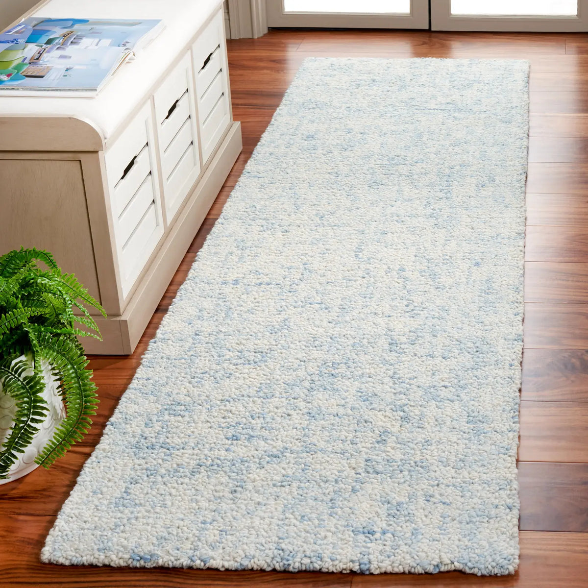 Safavieh Abstract 2'-3" x 7'-0" Rug in Light Blue / Ivory