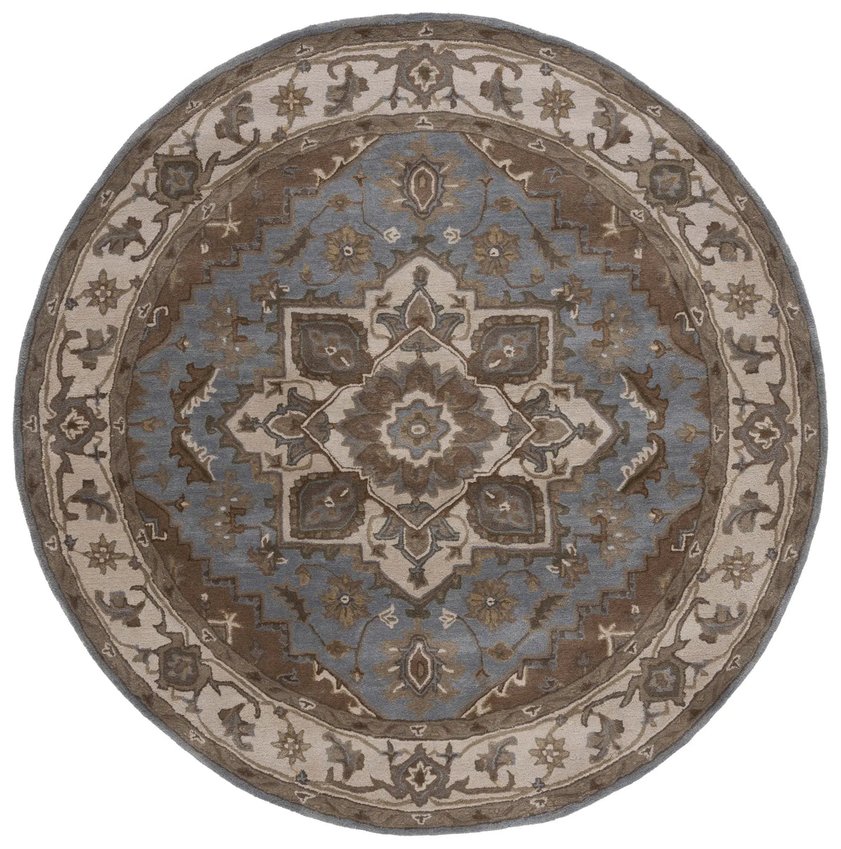 Safavieh Royalty 7'-0" x 7'-0" Rug in Light Blue / Beige