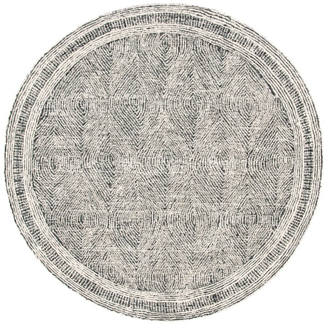 Safavieh Abstract 6'-0" x 6'-0" Rug in Ivory / Charcoal