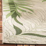 Safavieh Courtyard 5'-3" x 7'-7" Rug in Cream / Green