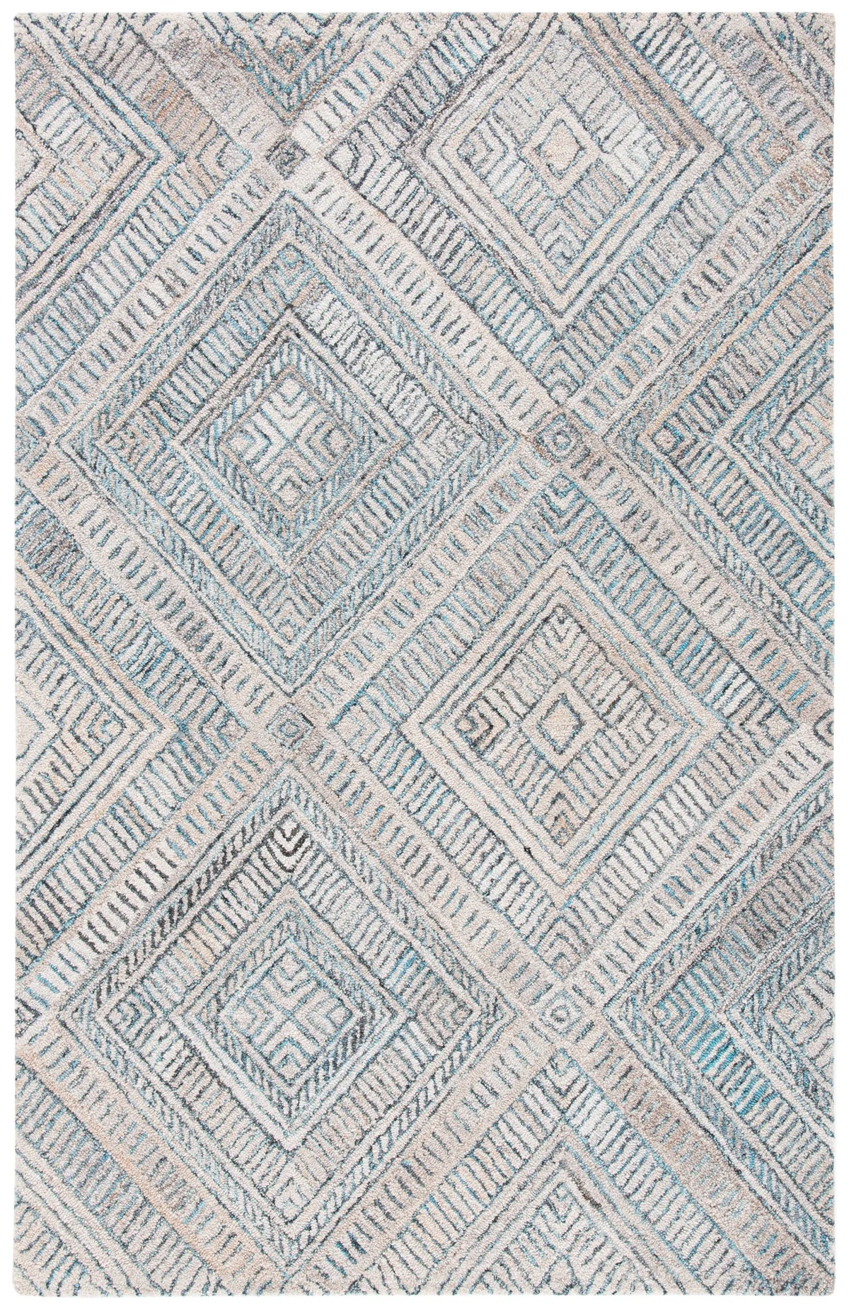 Safavieh Marquee 4'-0" x 6'-0" Rug in Turquoise / Beige