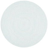 Safavieh Braided 5'-0" x 5'-0" Rug in Ivory / Light Blue